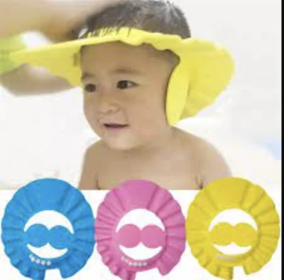 Baby Safe Baby Shower Cap Kids Bath Hat Adjustable Baby Shower Cap Protect Eyes Hair Wash Shield for Children Waterproof Cap