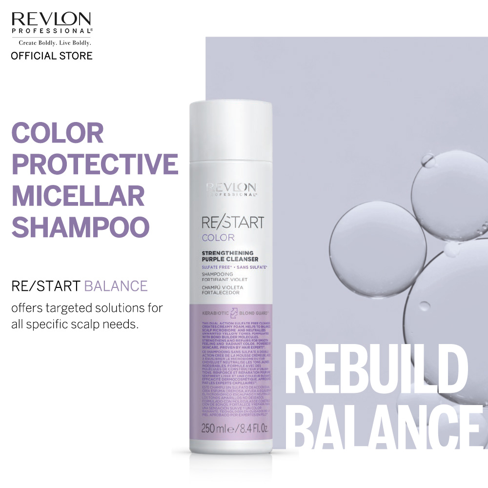 PH Purple 250ml REVLON | Hair Professional Cleanser COLOR RE/Start Strengthening Lazada