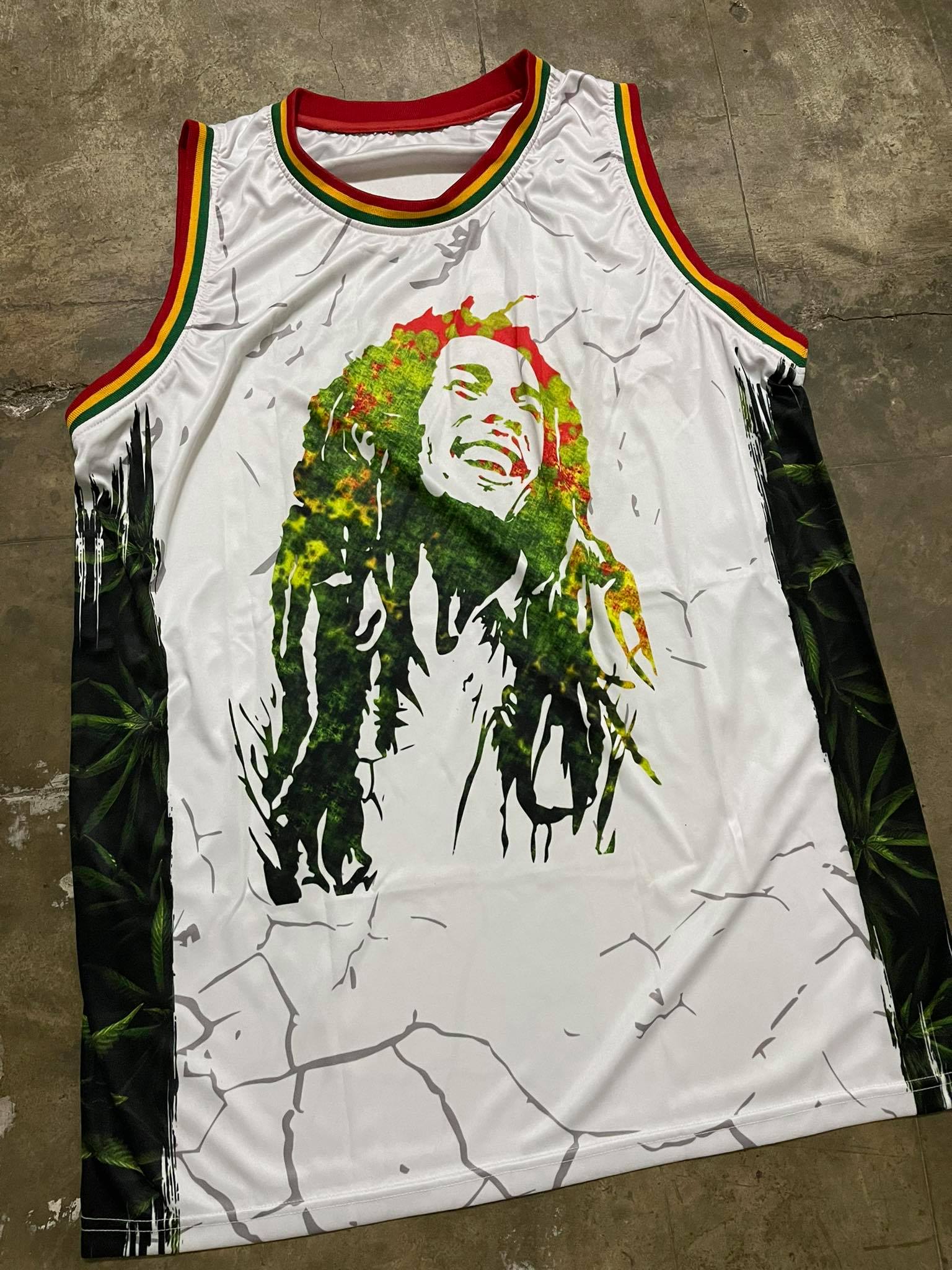 Bob Marley Buffalo Soldier Emphire MNL Red/Green Jersey, Reggae Jersey, Full Sublimation Jersey