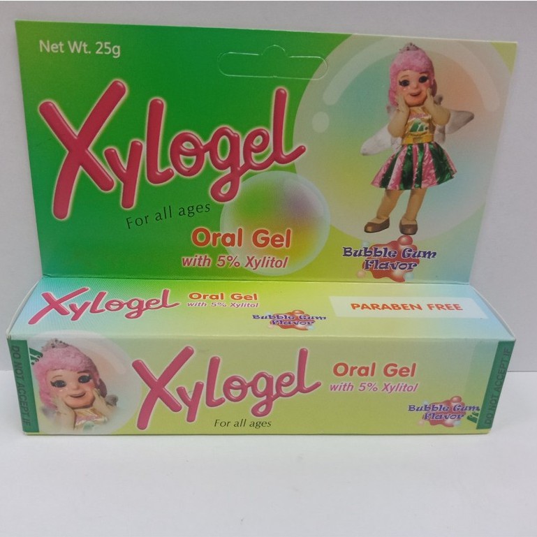 XYLOGEL Teething Oral Gel with 5 Xylitol Bubble Gum Flavor for all