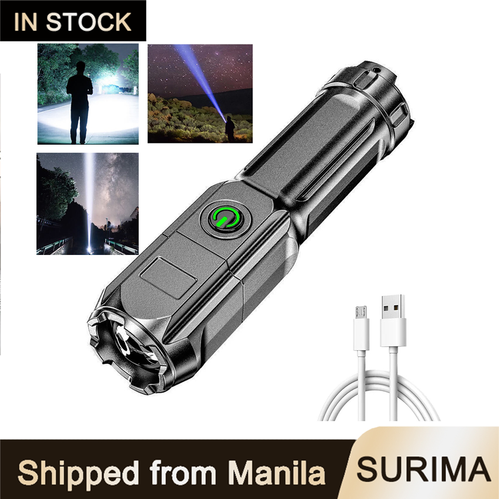Flashlight Strong Light Rechargeable Zoom Giant Bright Xenon Special