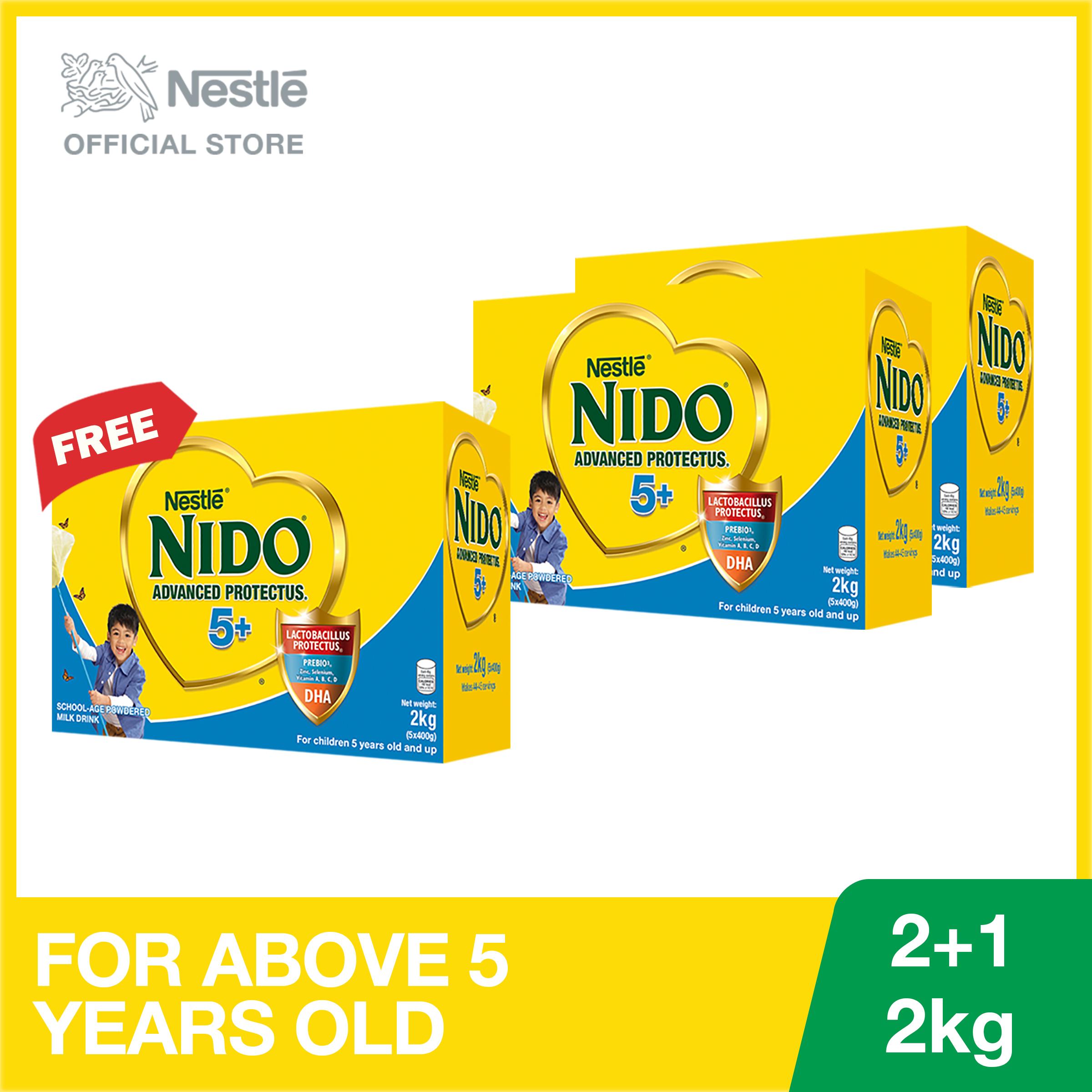 [Pack of 2] NIDO 5+ Advanced Protectus 2kg, FREE NIDO 5+ 2kg