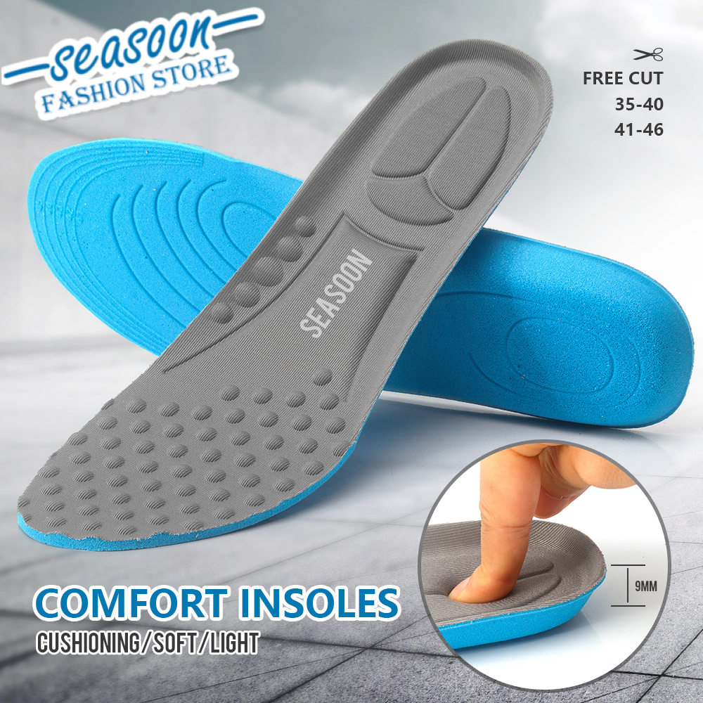 Shock Absorbing Insoles For Men And Women Full Length Massage Cushion ...