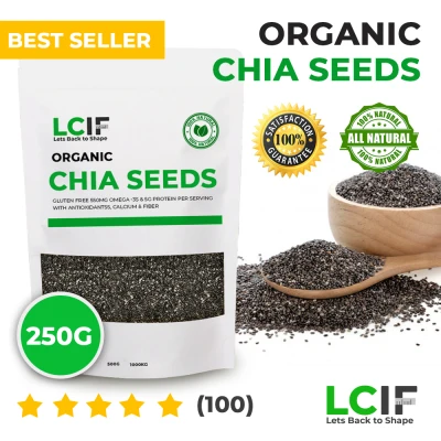 Organic Chia Seeds 250g LCIF Low Carb Keto Diet LCIF Lets Back to Shape