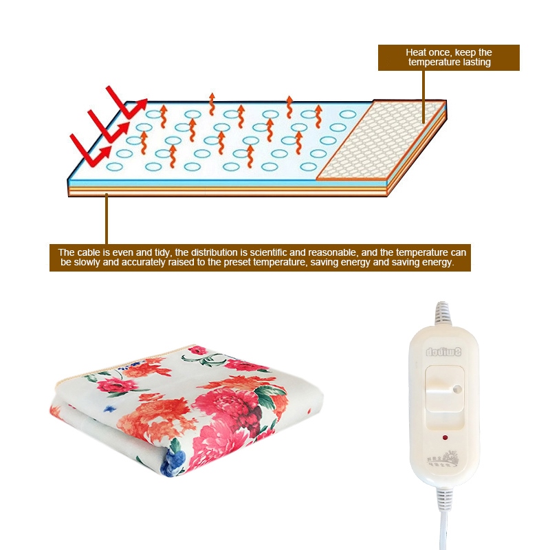 Electric Blanket with Thermostat Thicker Heater Double Body Warmer