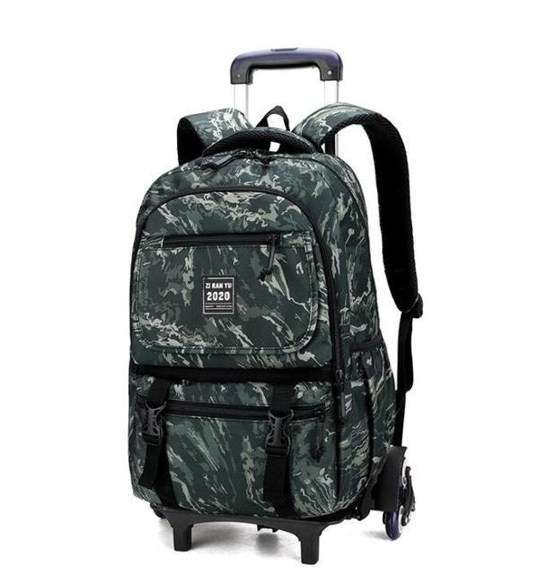 ZIRANYU School Wheeled Backpack Bag For Boys Travel Trolley Backpacks