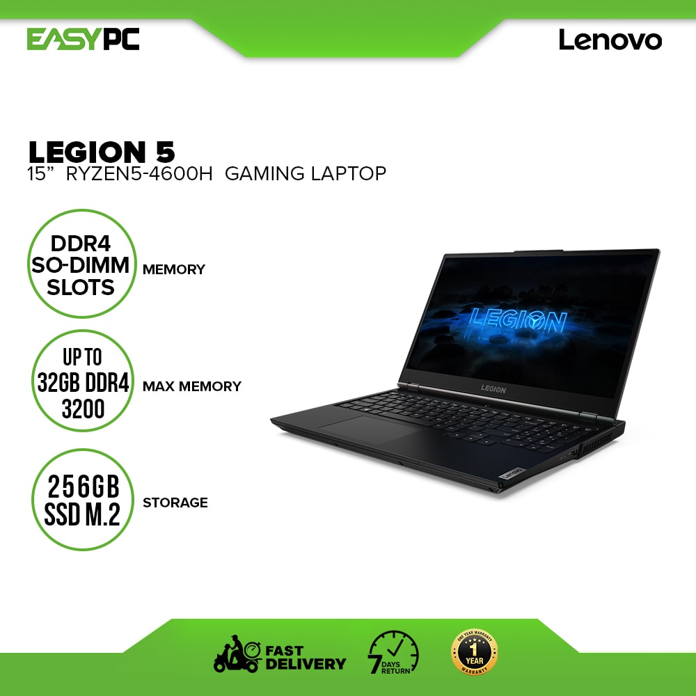 Lenovo Legion 15 Gaming Laptop Ryzen5-4600H 8gb/256