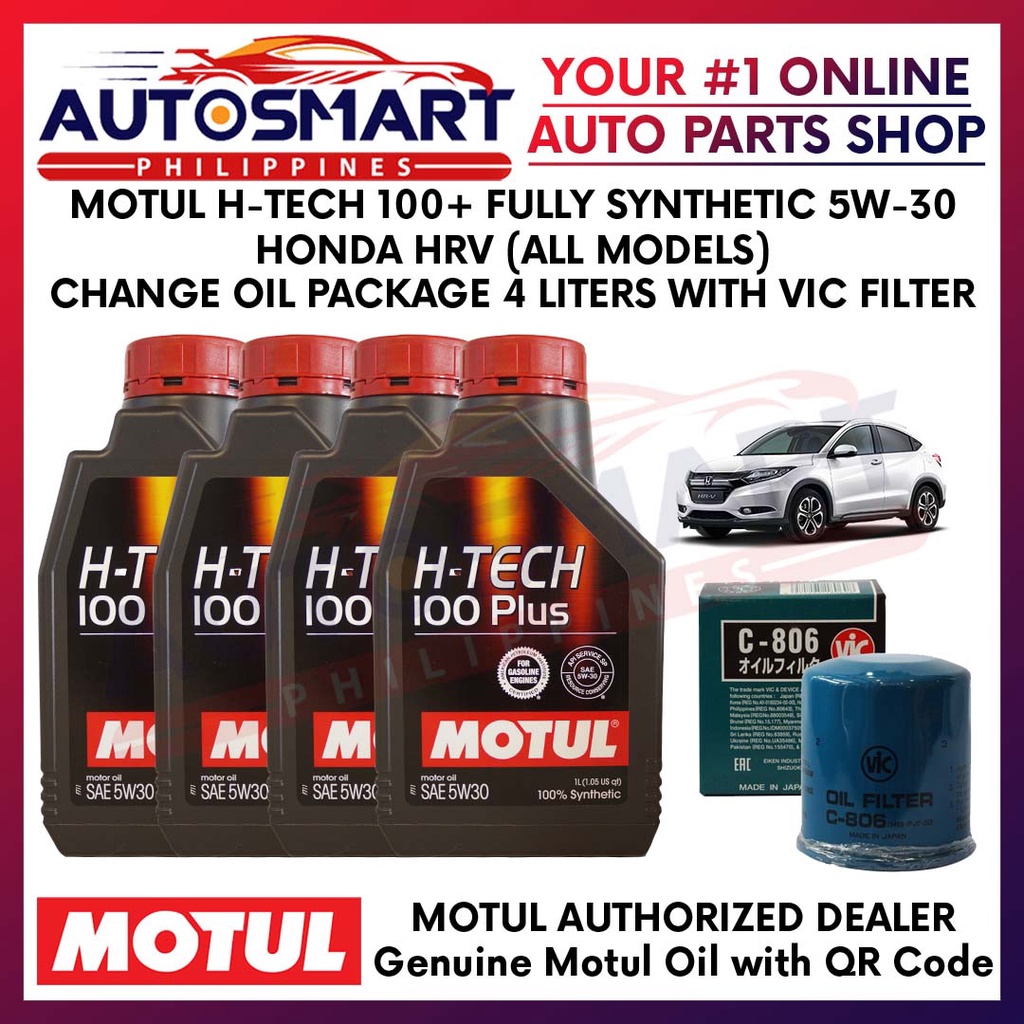 MOTUL Honda HRV HTECH 100+ Fully Synthetic 5W30 4 Liters Change Oil