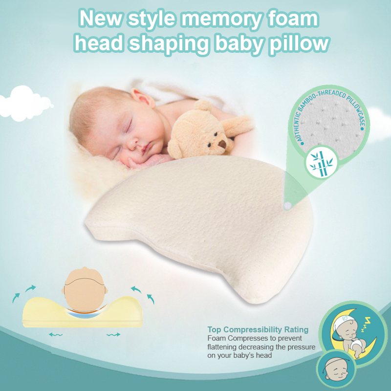 memory foam pillow baby flat head