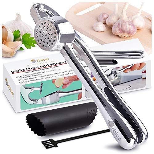 ORBLUE Garlic Press, Stainless Steel Mincer and Crusher with