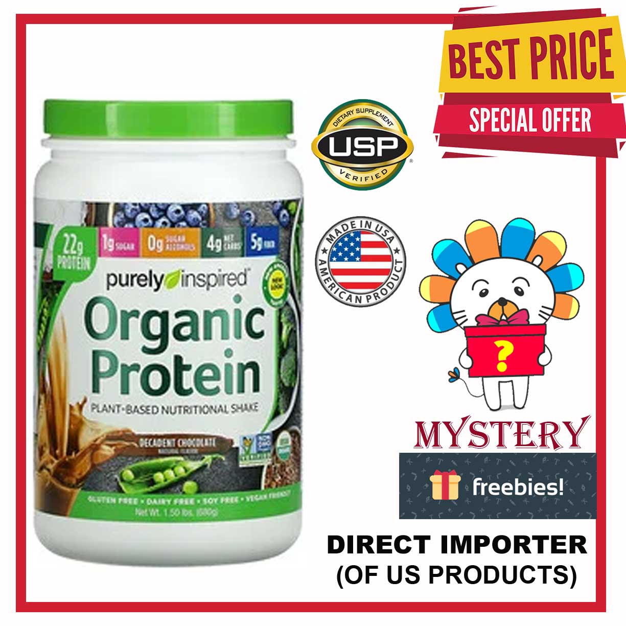 Purely Inspired Organic Protein PlantBased Nutrition (Decadent