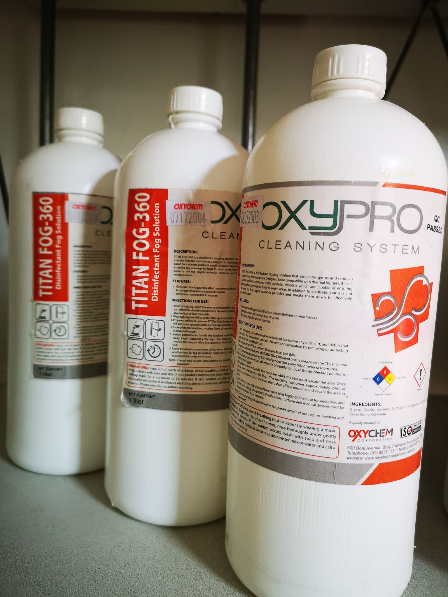 TITAN FOG 360 Oxypro Cleaning System 1LITER is a disinfectant fogging