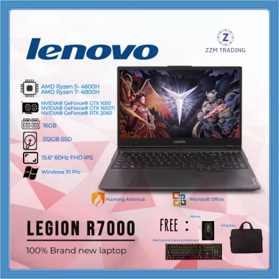 Lenovo Legion R7000/ Legion 5 Series Brand New Gaming Laptop R5-4600H/R7-4800H GTX 1650/GTX 1650Ti/RTX 2060 15.6" IPS 60Hz/144Hz 16GB RAM 512GB SSD