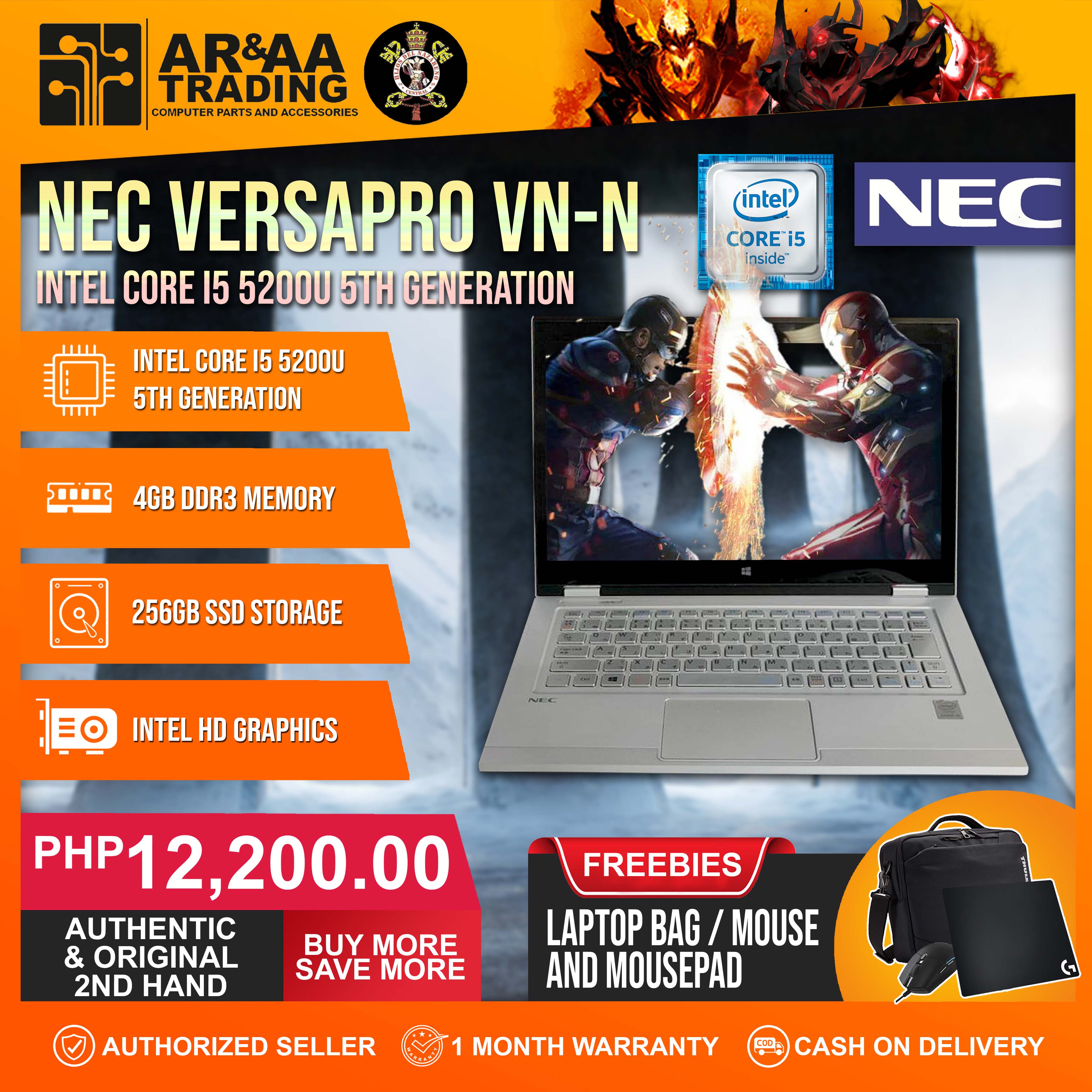 💻 Laptop NEC Versapro VN-N Intel Core i5 5200U 5th Gen 4GB DDR3