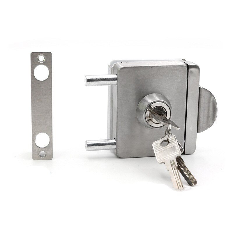 Stainless Steel Glass Door Lock Square Single Glass Door Lock Office ...