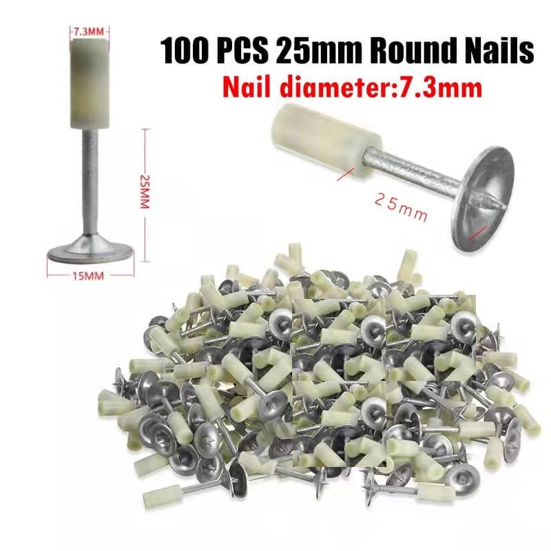 Plextone 100PCS Steel Nails Gun Rivet Tool Accessories Wall Fastener ...