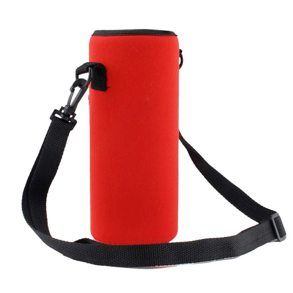 Neoprene Water Bottle Carrier Bag with Adjustable Shoulder Strap
