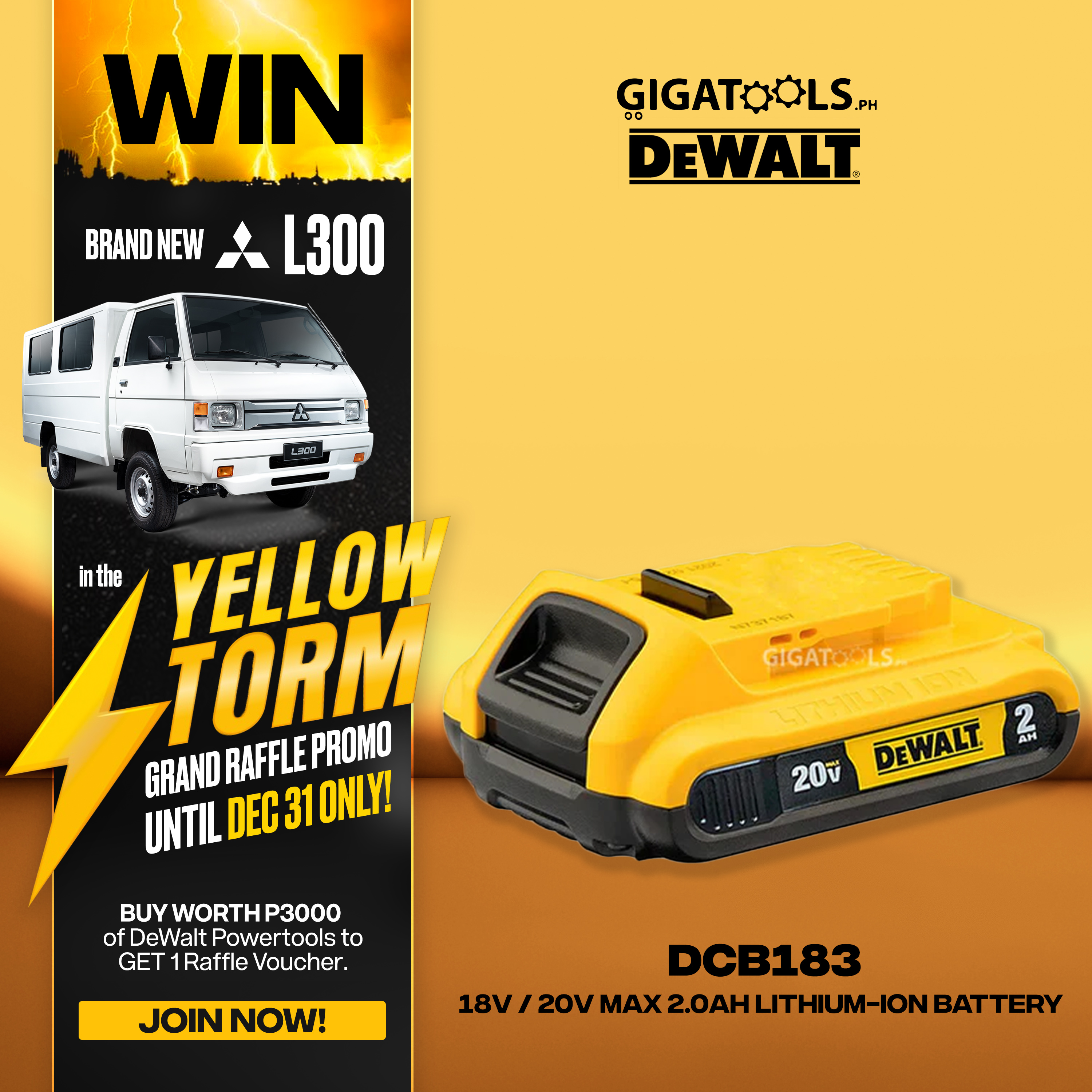 DeWalt DCB183 Lithium-Ion 2.0Ah Battery 18V / 20Vmax ( CRDLSBATT ...