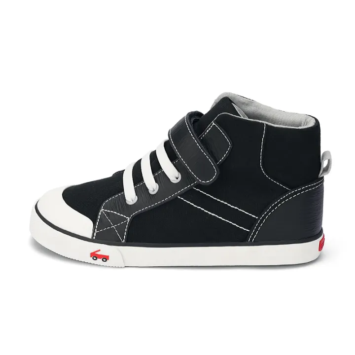 boys black high top shoes