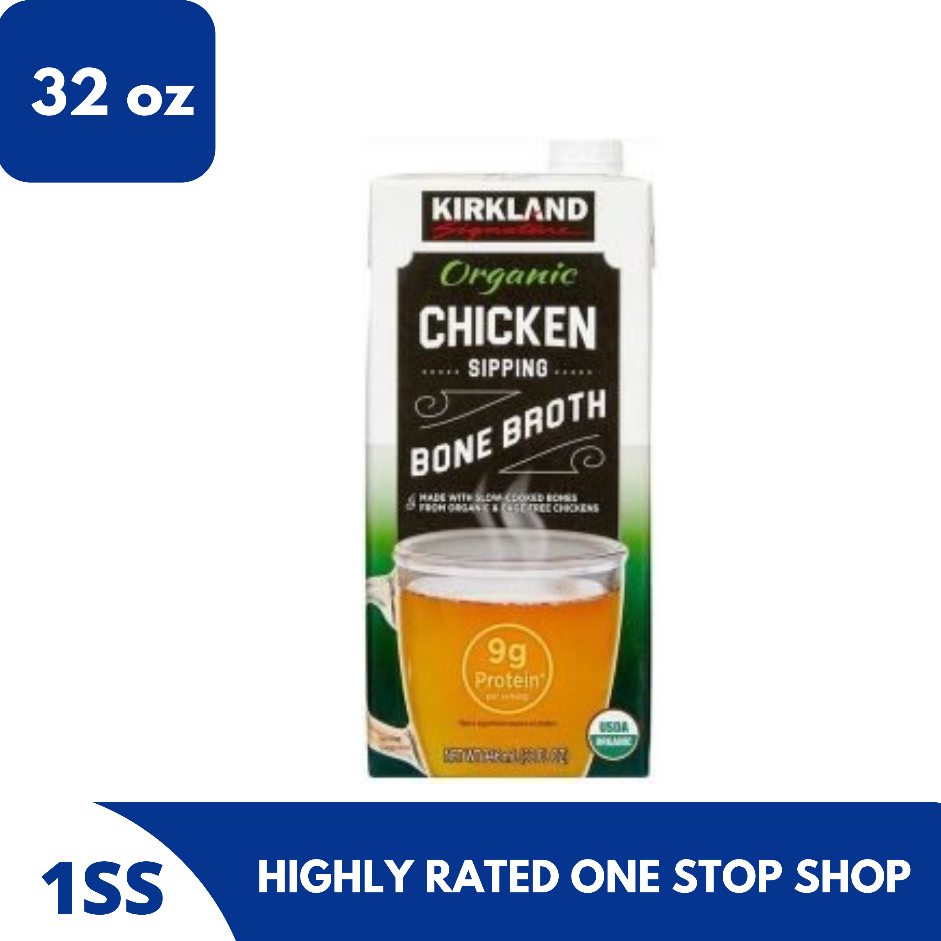Kirkland Signature Organic Chicken Sipping Bone Broth, 32oz Lazada PH