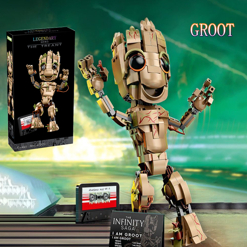 Groot animation is compatible with 76217 Model 475 large block puzzle ...