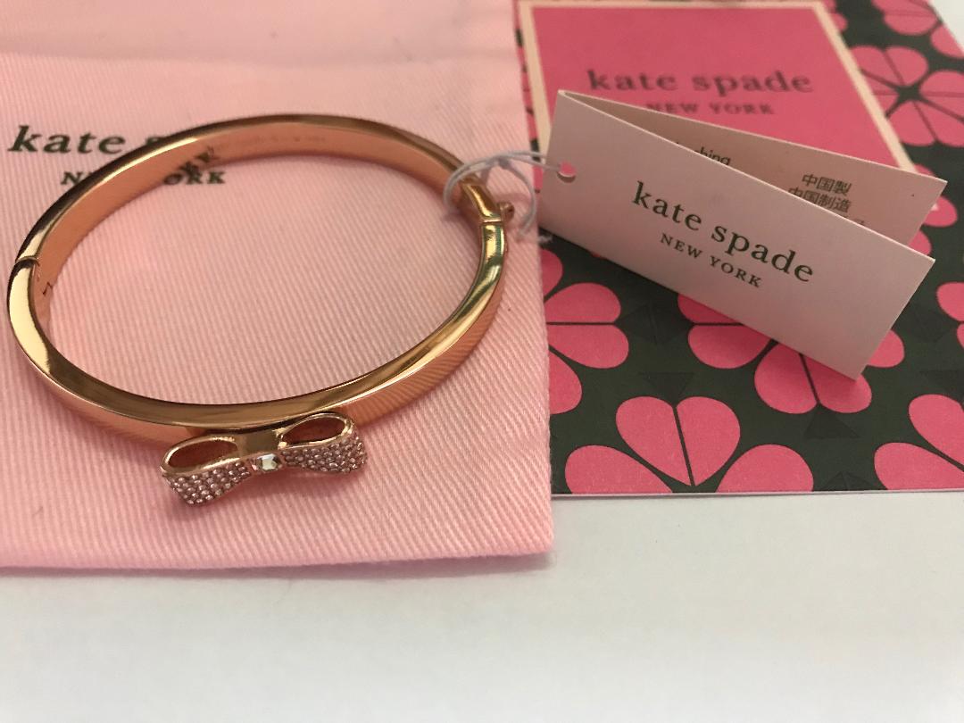 Brand New with Tag Authentic Kate Spade New York Pave Bow Bangle in Rose  Gold*Accessories*Jewellery*Kate Spade New York Bracelet* Bangle | Lazada PH