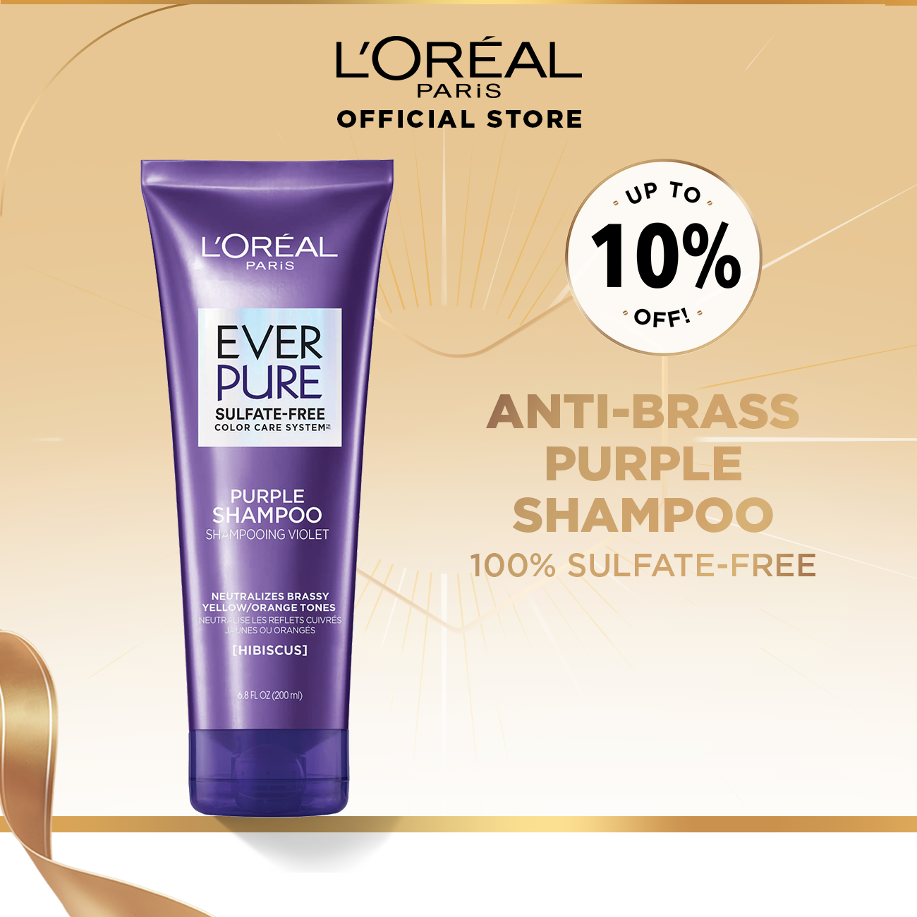 LOreal Paris Ever Pure Purple Shampoo - Sulfate-Free, Anti-Brass, For  Colored Hair | Lazada PH