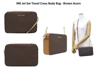 MICHAEL Michael Kors Jet Set Travel Large Saffiano Messenger Bag (Acorn)