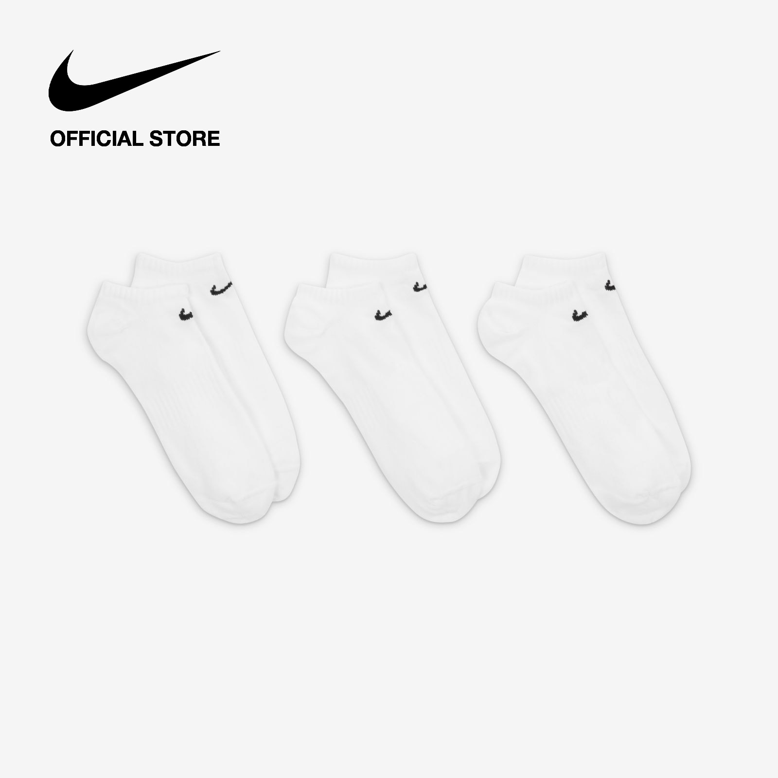 Nike Everyday Lightweight Training No Show Socks 3 Pairs White Lazada PH