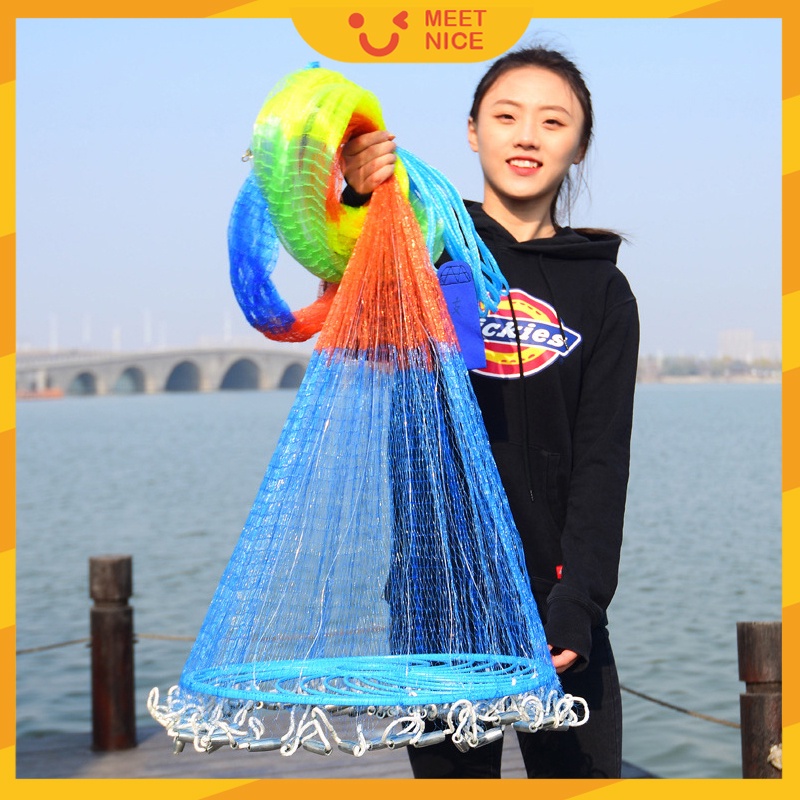 【Ready Stock】 4.2M Fishing net American Frisbee Manual Throwing Net