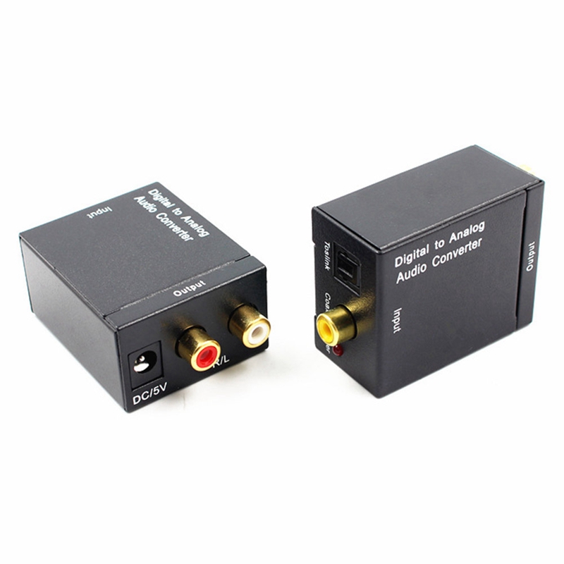 Digital To Analog Converter DAC Digital SPDIF Toslink To Analog Stereo ...