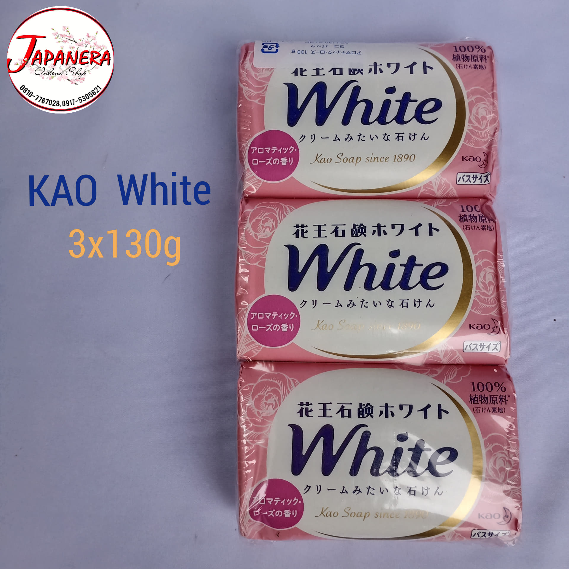 KAO White soap pink (130g each) Bar/Pack Lazada PH