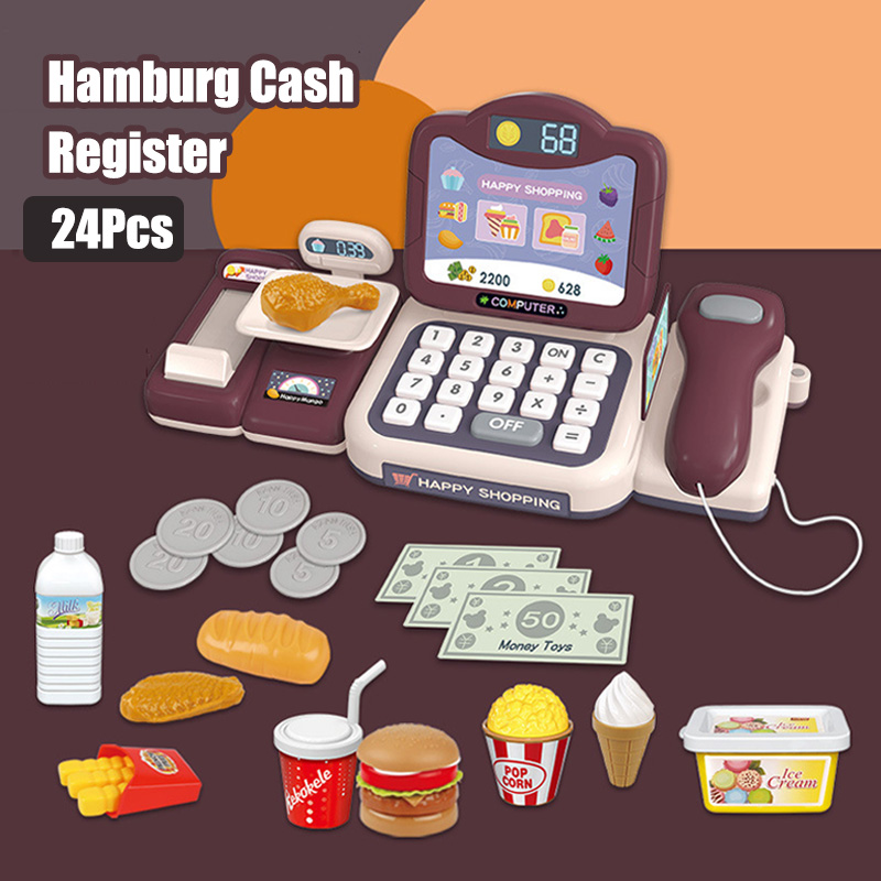 【In Stock】 Simulation Supermarket cash register set toy Puzzle multi