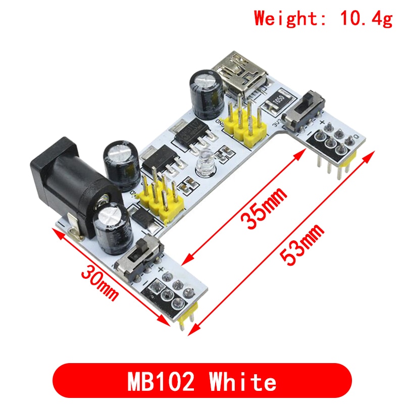 3.3V/5V MB102 Breadboard power module+MB-102 830 points Prototype Bread board for arduino kit +65 jumper wires wholesale