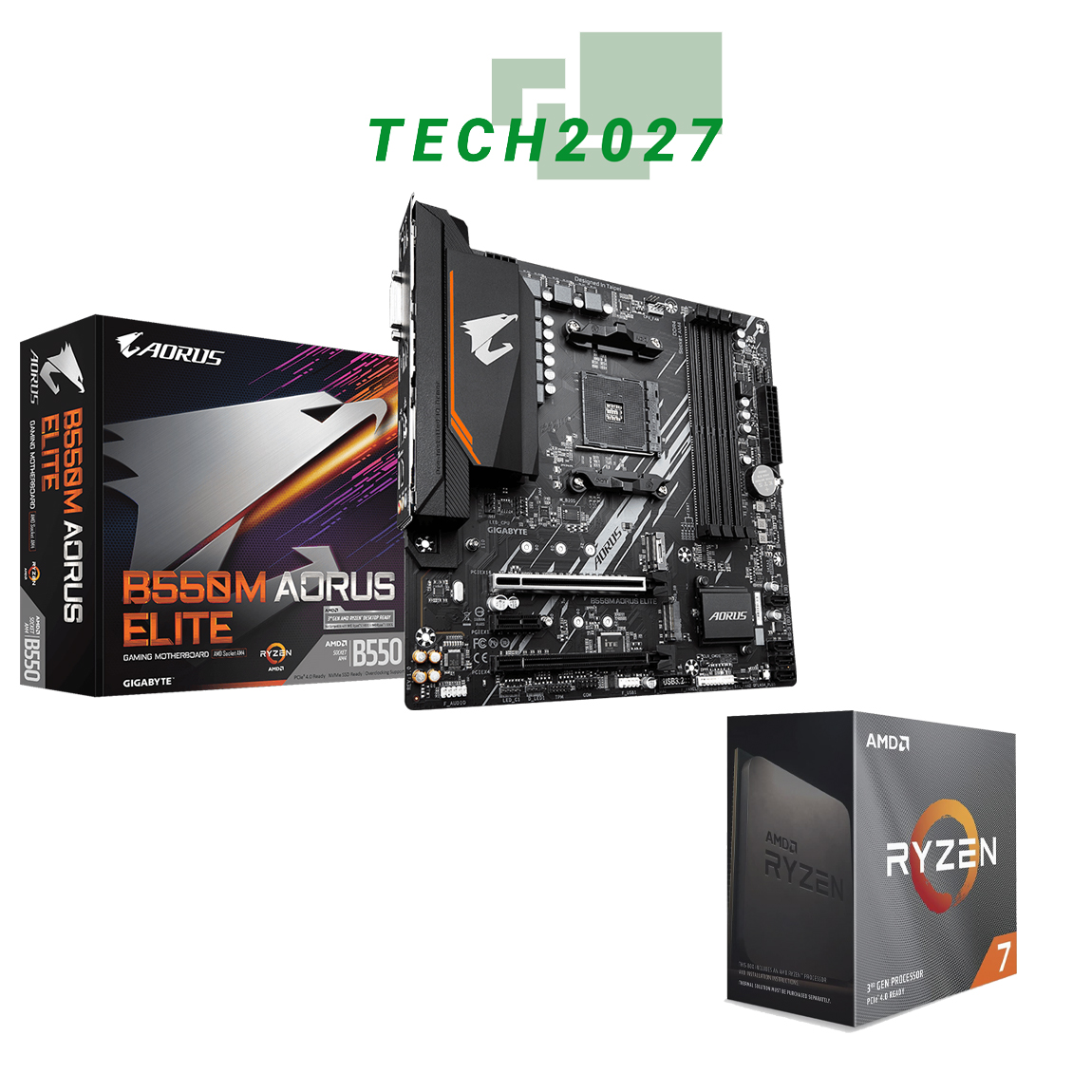 AMD Ryzen 7 5700X 3.4 GHz Eight-Core AM4 Processor With GIGABYTE B550M ...