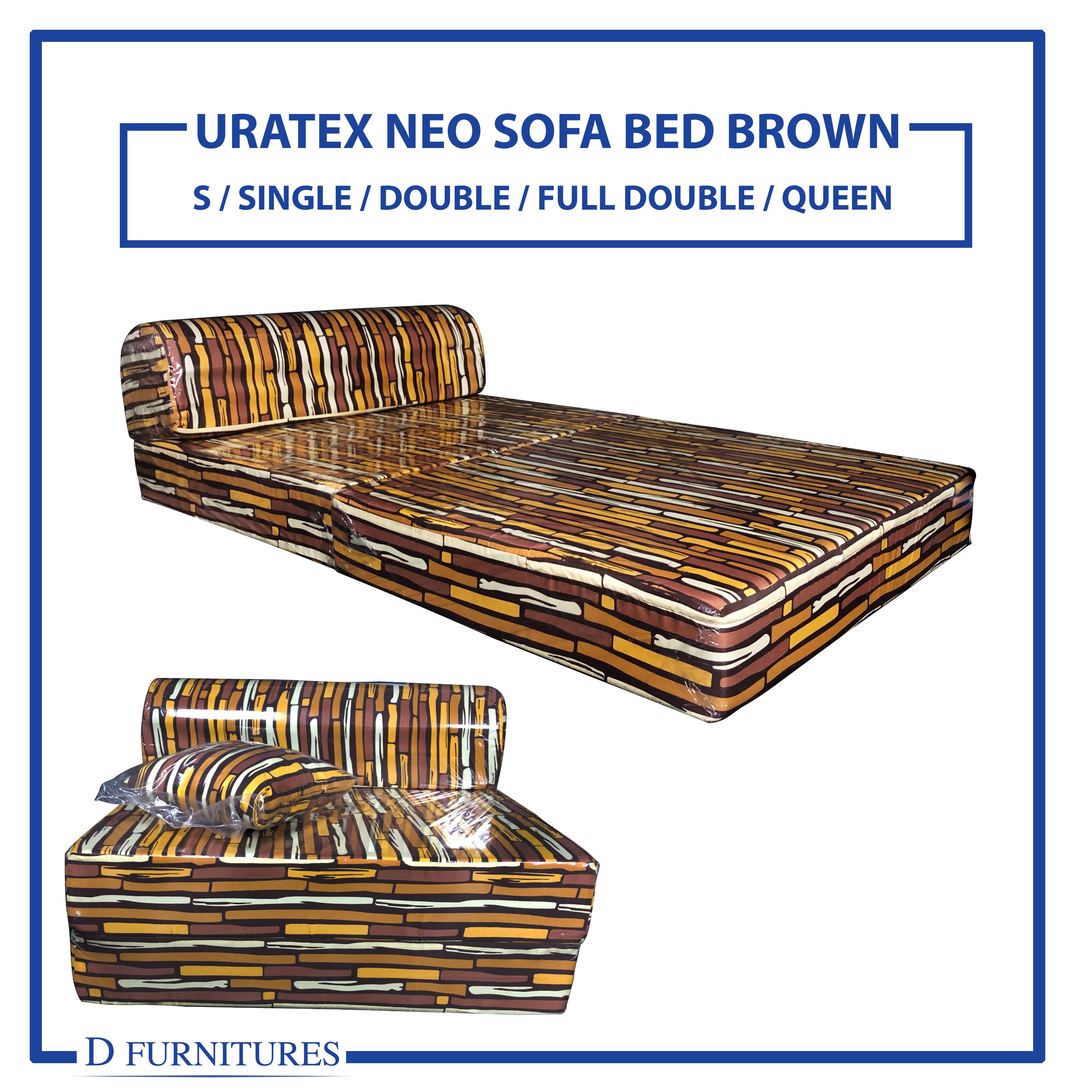 URATEX NEO SOFABED with Free Pillow and 100 Uratex Foam / ( 30x75