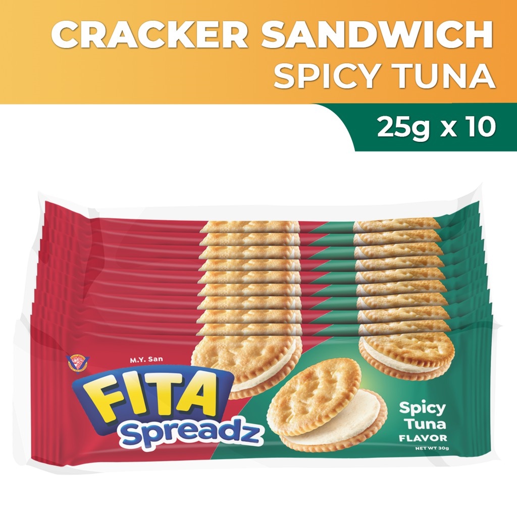 Monde Nissin Fita Spreadz Sandwich Crackers Spicy Tuna 25g x 10