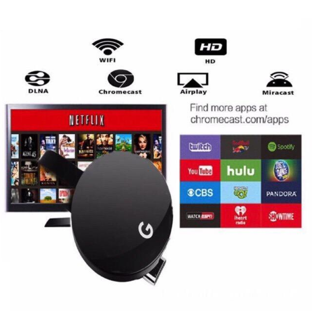 For Chromecast Google Wireless HDMI-Compatible HD Display Media Streaming  Video