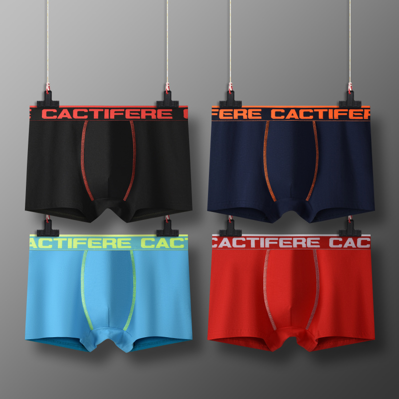 Cacti Keno Mens 100 Cotton Classic Boxer Brief Set of 4 color