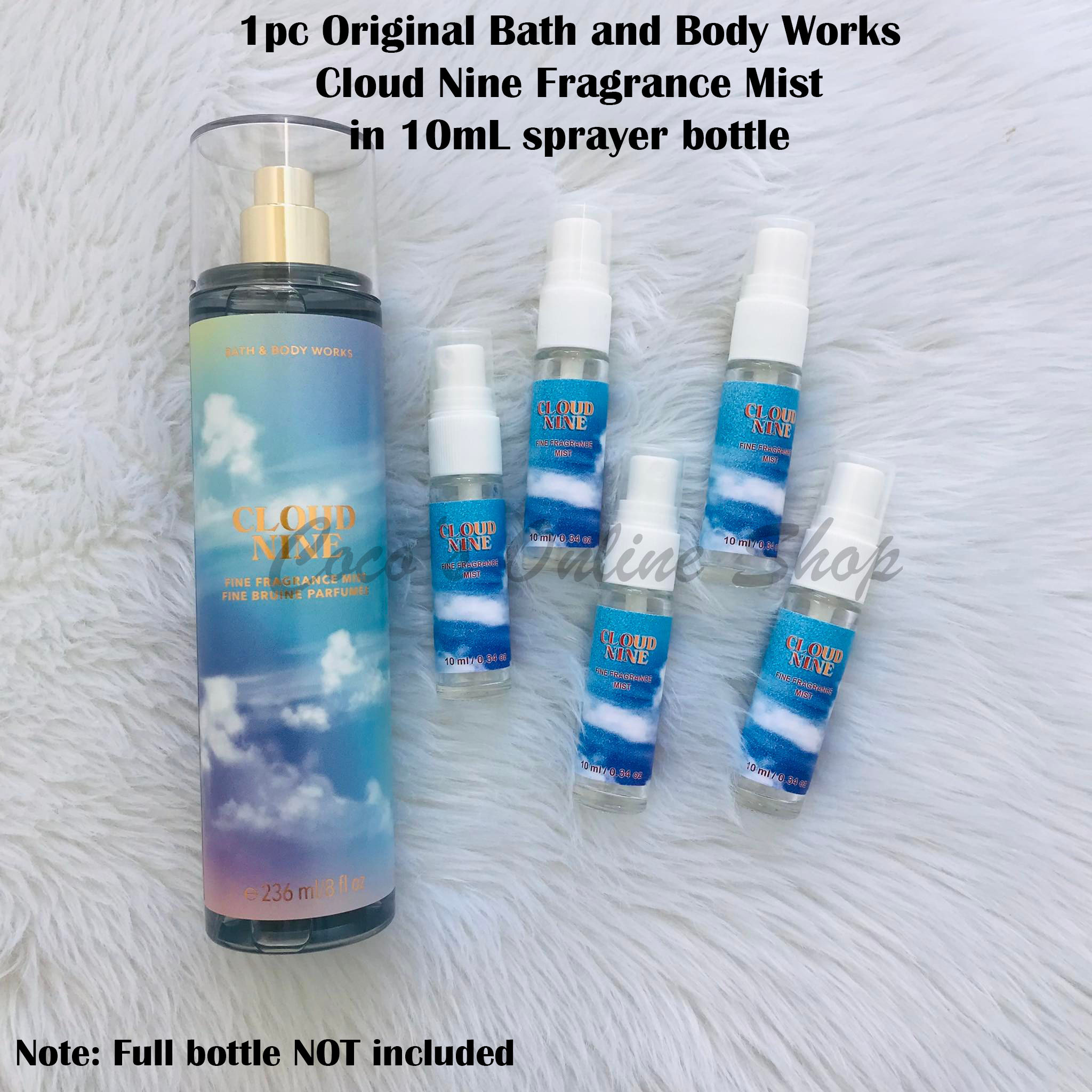 1pc 10mL BBW CLOUD NINE Fragrance Mist Sampler 10mL Cloud Nine BBW