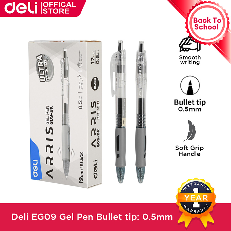 Deli Gel Pen 0.5mm/0.7mm Ballpoint Pen Needle Tip Bullet Tipquick