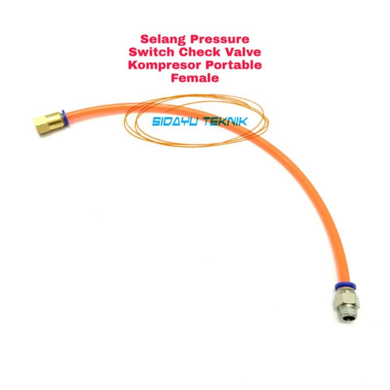 Hose Pressure Switch Check Valve Compressor Male Female Portable 10mm