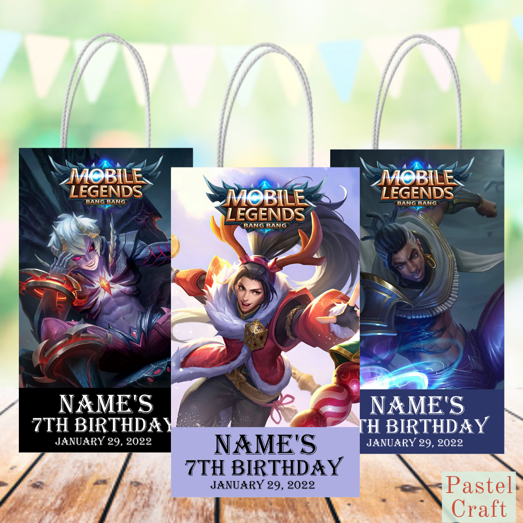 Mobile Legends Customized / Personalized Birthday Party Loot Bag made