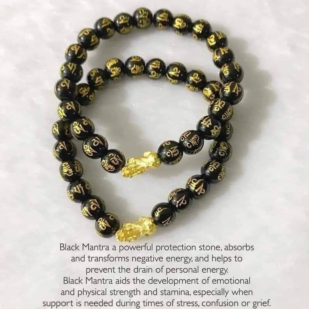 black mantra piyao bracelet meaning