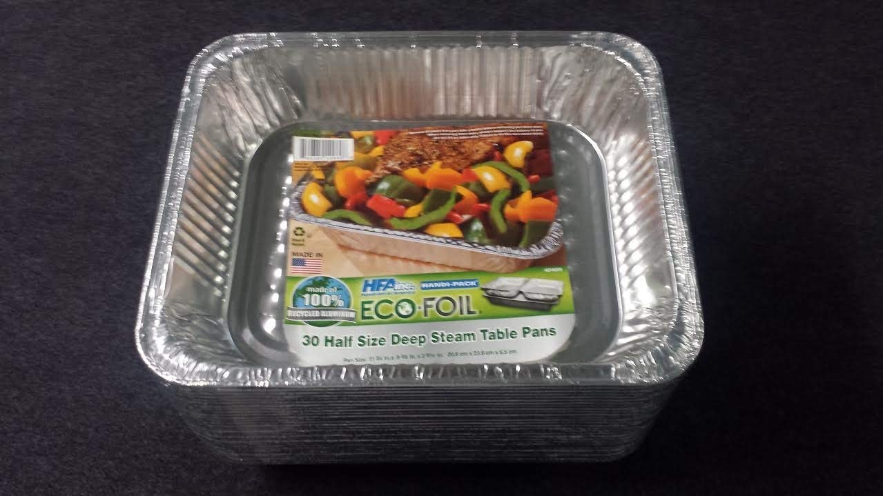 9 x 13 Disposable Aluminum Half Size Steam Deep Foil Pans With Lids –  EcoQuality Store