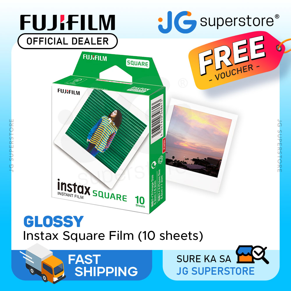 FUJIFILM Instax Square Glossy 10 Sheets Film Single Pack JG Superstore