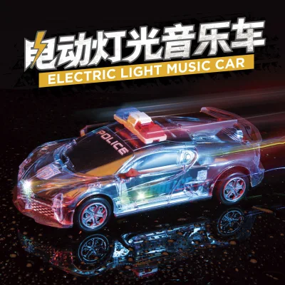 Light Electric Car LED Sports Car toys for boy Kid Toy Christmas Automatic Steering Flashing Music