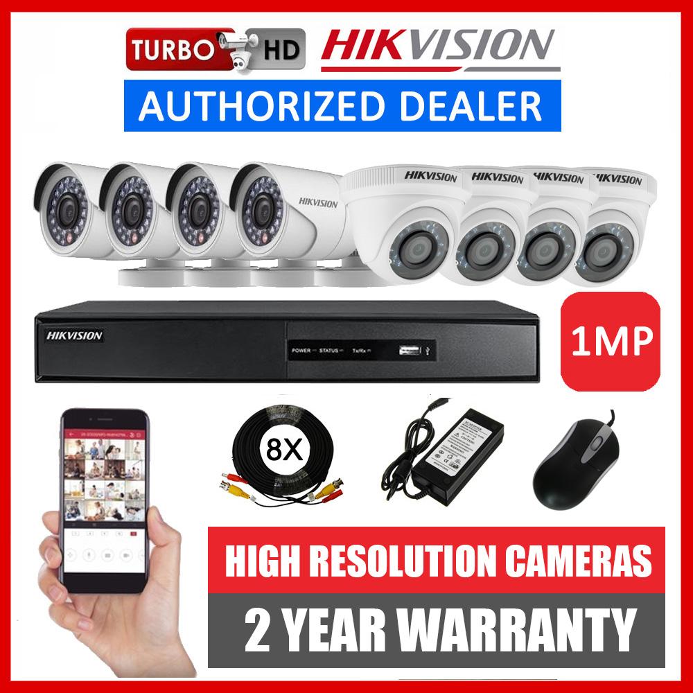 HIKVISION CCTV Package 8CH 1MP 8 Camera 