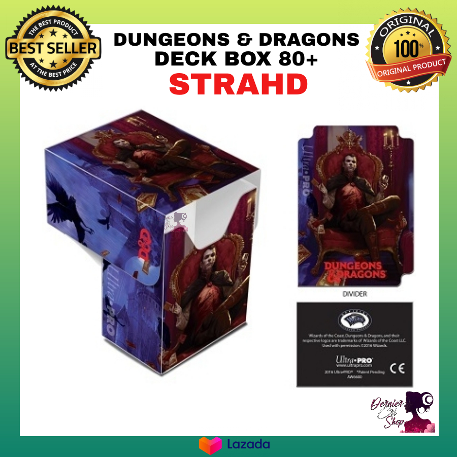 Ultra Pro D&D Count Strahd Deck Box – Kartenbox Für Bis Zu 80 Karten – Inklusive Teiler
