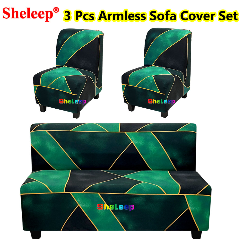Armless Sofa Cover Set of 3 Pcs for Clara Sala Set Sofa Without Arm